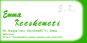 emma kecskemeti business card